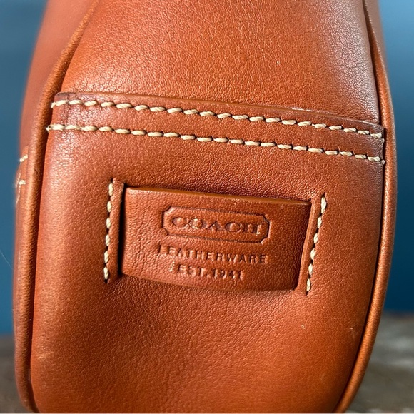 Vintage Coach Hampton Saddle Brown Leather Hobo Shoulder Purse 7583 - Picture 15 of 17